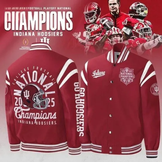 Hoosiers College Football Playoff 2026 National Champions Baseball Jacket