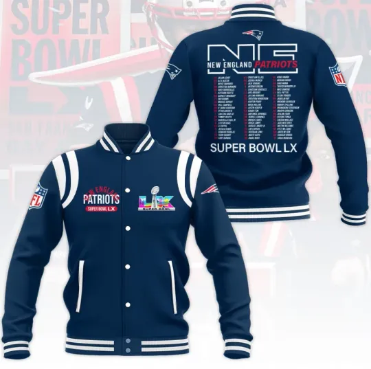 Discover New England 1Patriot 2025 Afc Champions Baseball Jacket