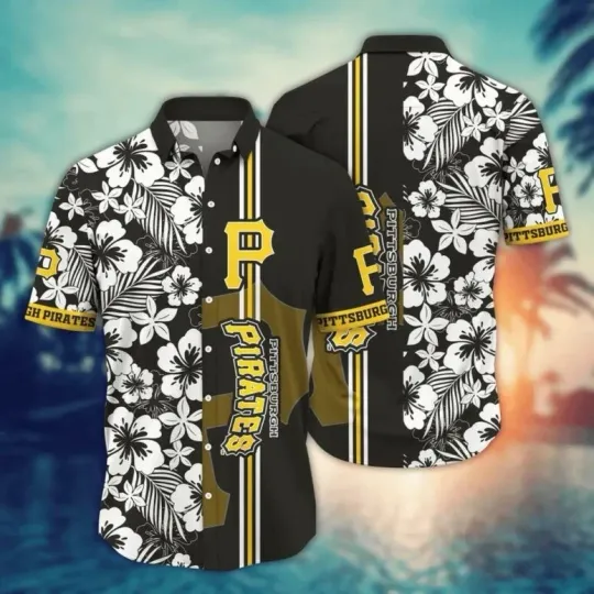Discover Pittsburgh Ocean Breeze Hibiscus Hawaiian Shirt