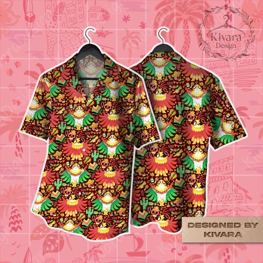 Discover Hawlucha Hawaiian Shirt - Cute Tropical Wrestling Anime Summer Bold Flair Beach Aloha Button Up - Vacation Gifts