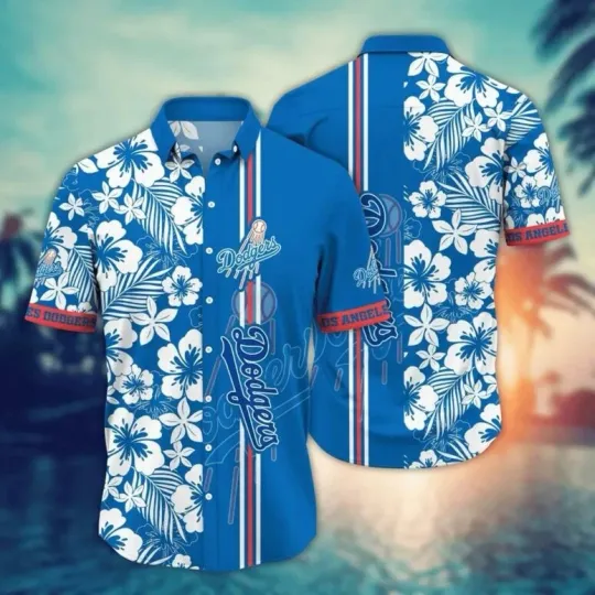Discover Los Angeles Ocean Breeze Hibiscus Hawaiian Shirt