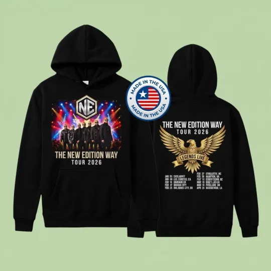 The New Edition Tour 2026 NE Band 90s R&B Music Fan Gift Unisex Hoodie