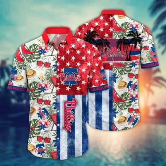 Discover Philadelphia Stars And Stripes Celebration Hawaiian Shirt