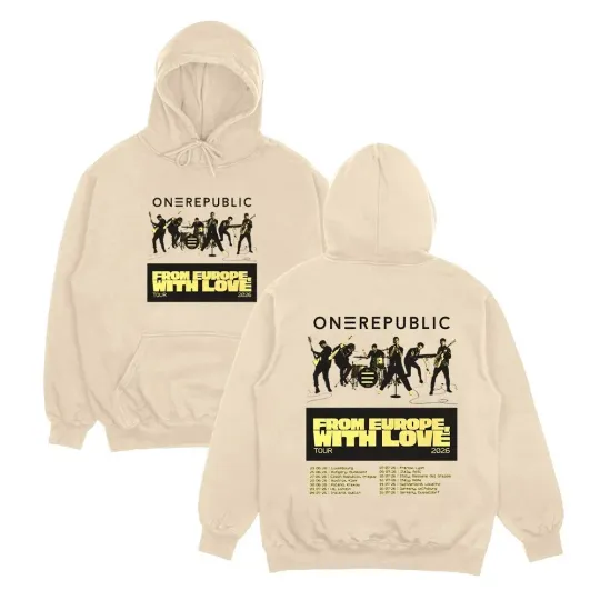 Discover OneRepublic From Europe with Love Tour 2026 Unisex Hoodies