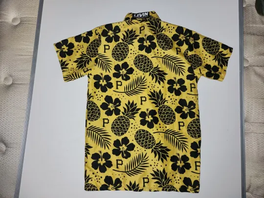 Discover PITTSBURGH PIRATES Beach Hawaiian Button Up LOGO Shirt Adult Small SGA