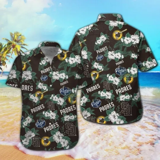 Discover San Diego  Short Sleeve Button Up Tropical Hawaiian Shirt VER03