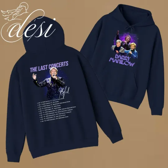 Discover Manilows The Last Concert Tour 2026 Hoodie