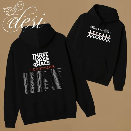 Discover Three Days Grace Alienation Tour 2026 NEW HOODIE