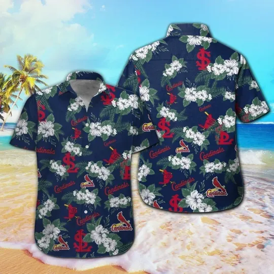 Discover St Louis Short Sleeve Button Up Tropical Hawaiian Shirt VER03