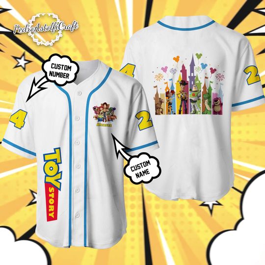 Discover Custom Toy Story Family Baseball Jersey, Disney Toy Story Shirt, Personalized Name Number Jersey, Kids Adult Outfit