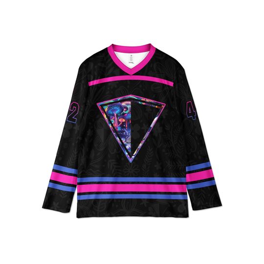 Discover Inzo Rave Jersey, Psy Triangle Hockey Shirt, Edm Festival Outfit For Bass Music Lovers