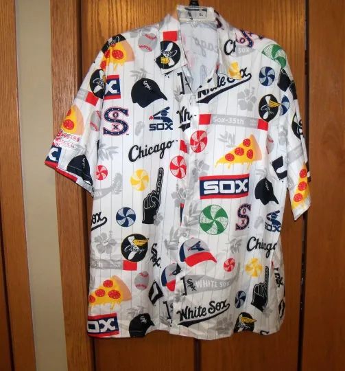Chicago White Sox Baseball Team Hawaiian Style Button-Down