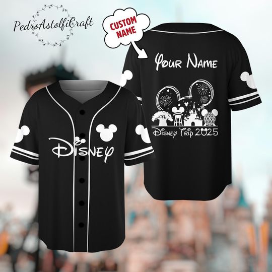 Discover Personalized Disney Vacation 2025 Jersey | Mickey Castle Magic Kingdom Gift