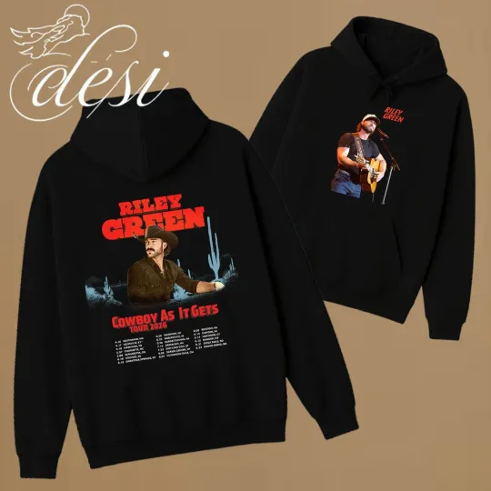 Discover Riley Green Cowboy as It Gets Tour 2026 Hoodie