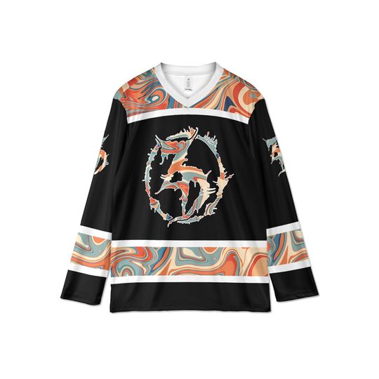 Discover Zeds Dead Rave Jersey, Marble Swirl Hockey Shirt, Retro Trippy Vibes Rave Outfit