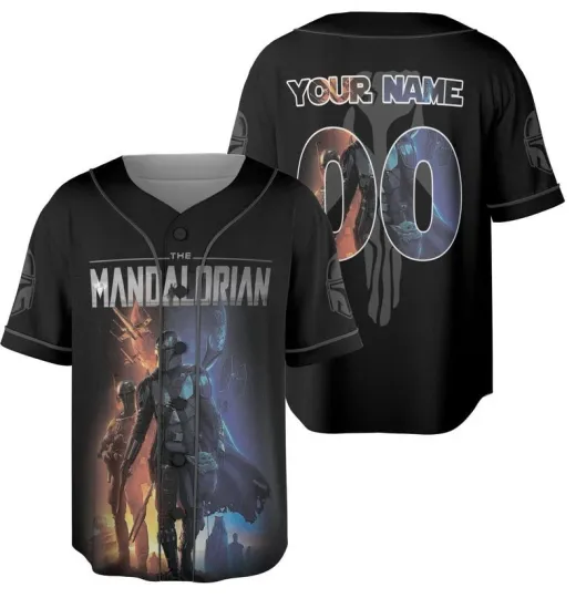 Discover Custom The Mandalorian Baseball Jersey, Star Wars Baseball Jersey