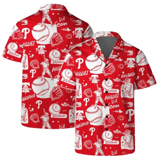Philadelphia All-Star Doodle Summer Aloha Unisex Hawaiian Shirt