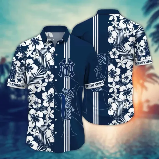 Discover New York Ocean Breeze Hibiscus Hawaiian Shirt