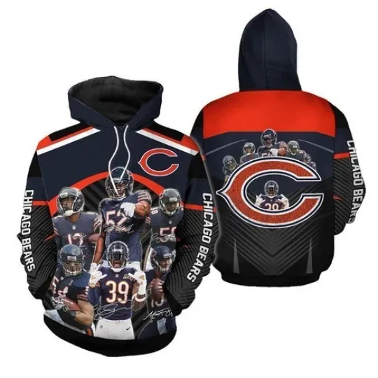 Discover Bears 3D Hoodie Chicago football Hoodie 3d Gift For Valentine