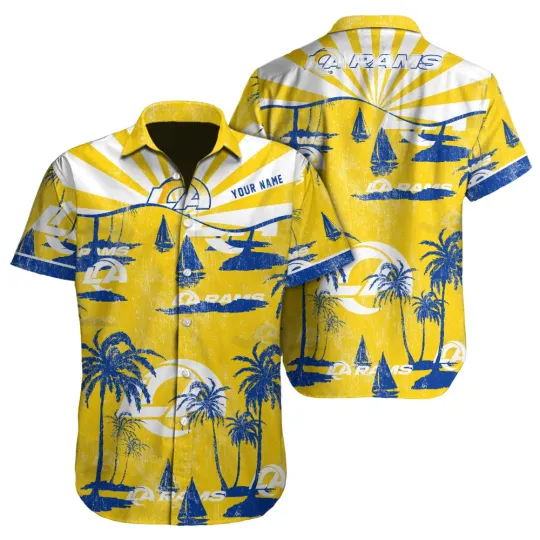 Discover Los Angeles team Ram hawaiian shirt,Jungle Spirit, sunset sky
