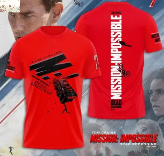 Discover Mission Impossible Tom Cruise Dead Reckoning 3D T-Shirt D288