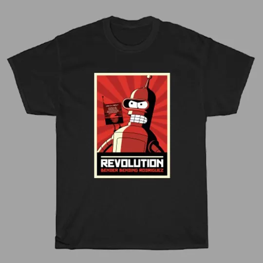 Futurama Bender Revolution Cartoon T-Shirt Men’s