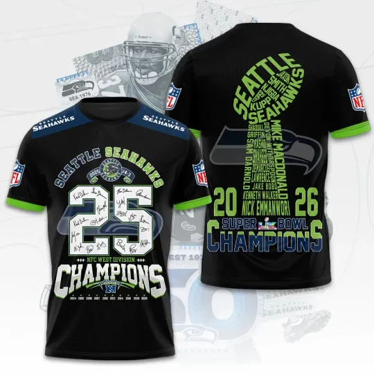 Seahawks 3D Apparel Tshirt