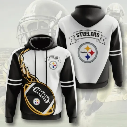 Discover Personalized Football Team Steeler Hoodie 3D Lightweight Adults