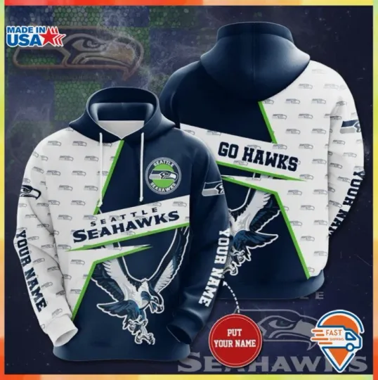 Discover Custom Name Seattle Premium Hoodie 3D All Over Printed