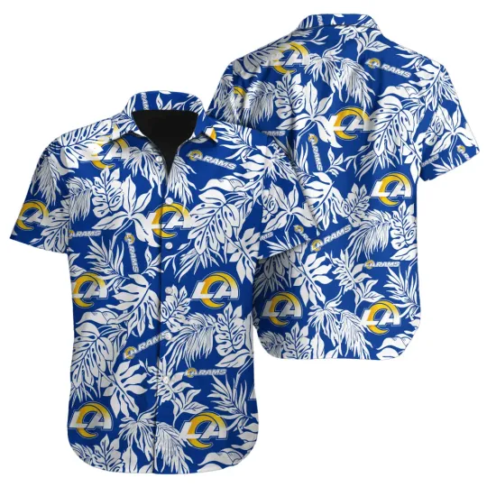 Discover Los Angeles team Ram hawaiian shirt, Jungle Vibe, tropical tree