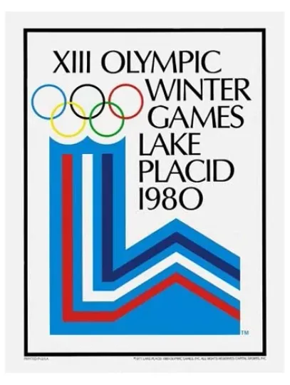 Lake Placid 1980 Winter Olympics Official Poster Vertical Premium Matte Print