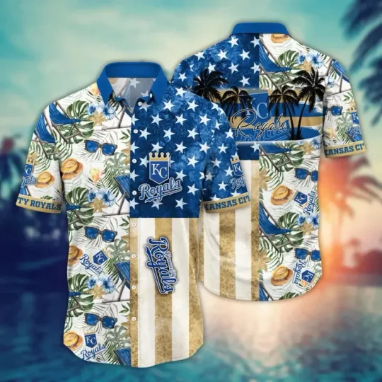 Discover Kansas City Stars & Stripes Beach Hawaiian Shirt