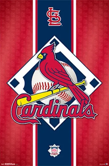 Discover ST. LOUIS CARDINALS Official MLB Baseball Team Logo Theme 22x34 Wall POSTER