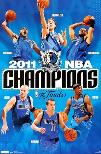 Dallas Mavericks 2011 NBA Champions Wall Poster