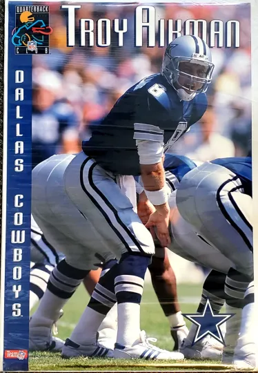 Discover Troy Aikman 1992 QB Club Dallas Cowboys Vintage Poster