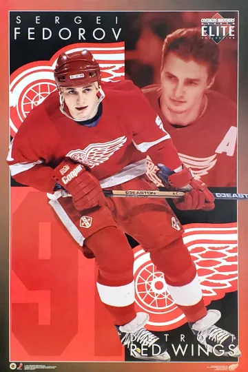 Discover Sergei Fedorov Detroit Red Wings 1995 Premium Matte Vertical Poster