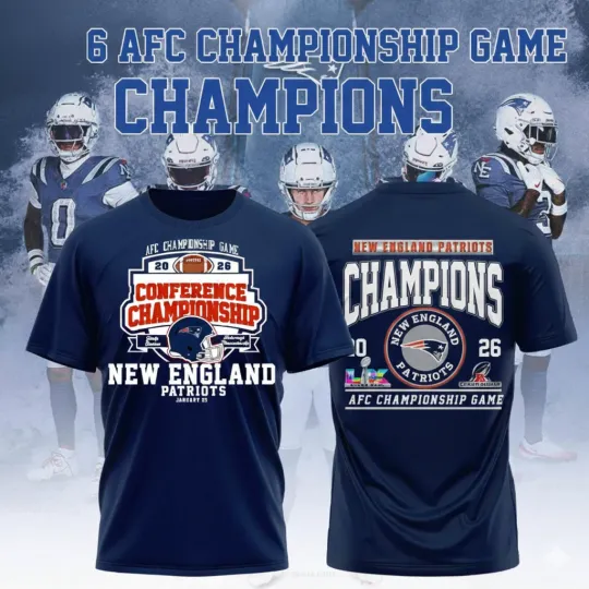 Discover New England Patriots Football A.FC Champions 2026 Hoodie T-Shirt