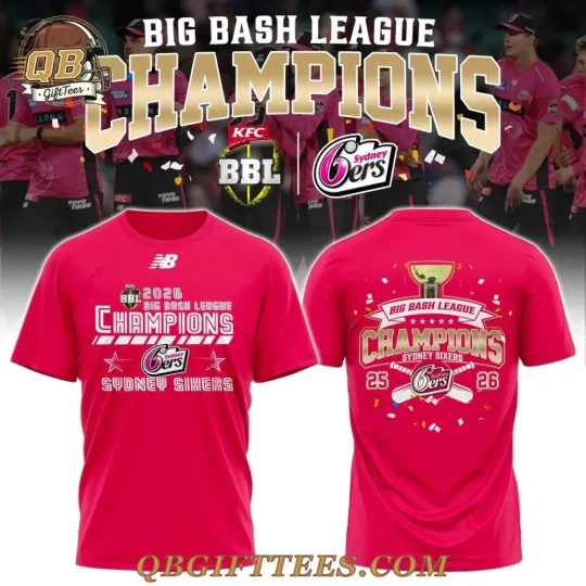 Discover Sydney Sixers Big Bash League Champions 2026 Shirt