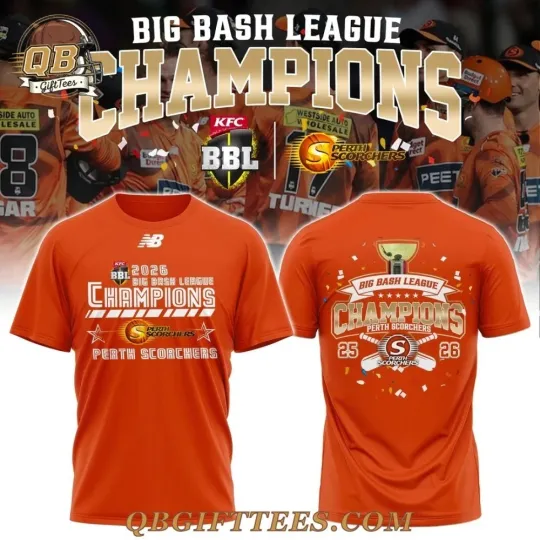 Discover Perth Scorchers Big Bash League Champions 2026 Shirt