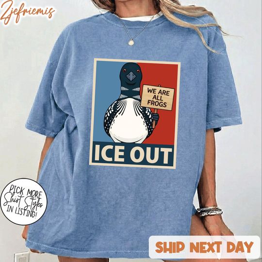 Discover Minnesota Bird Ice Out Shirt| Anti-Fascist | Protest Tee | Abolish ICE Protest