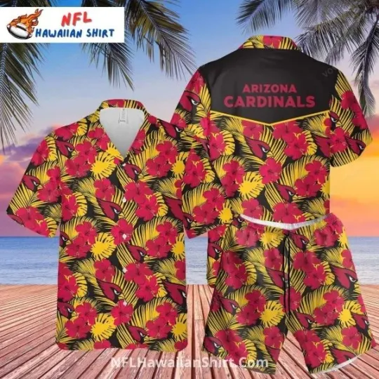 Arizonna team Cardinal hawaii shirt, Tropical Leaves, summer beach
