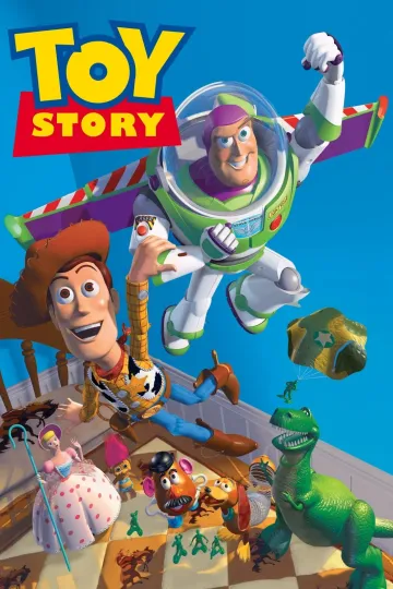 1995 Toy Story Movie Poster Woody Buzz Lightyear Rex Disney Pixar Vertical Poster
