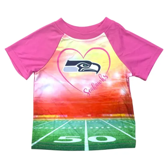 Discover Seattle Seahawks Infant Pink Girls 3D T-Shirt