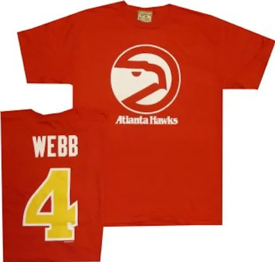 Discover Atlanta Hawks Spud Webb Throwback Red T-Shirt
