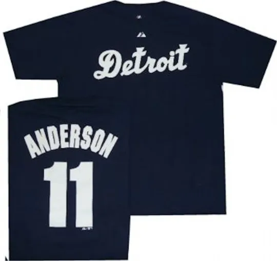 Detroit Tigers Sparky Anderson Throwback Double Sided T-Shirt