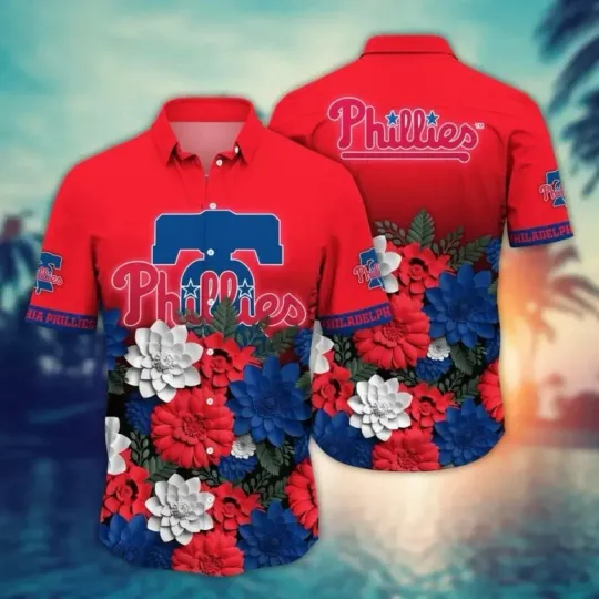 Discover Philadelphia Patriotic Floral Summer Aloha Unisex Hawaiian Shirt