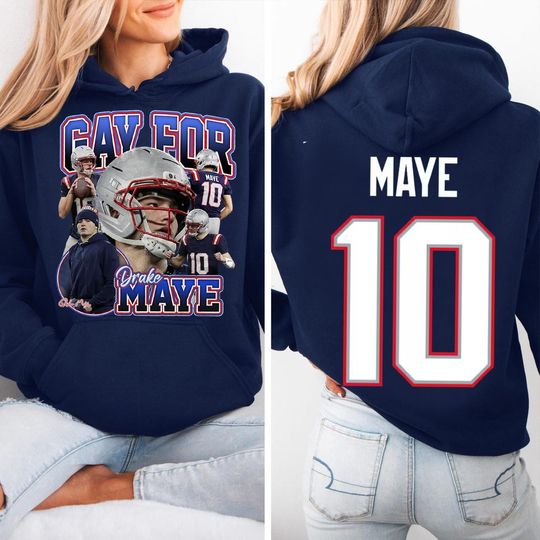 Discover Gay For Maye 10 2side Hoodie, New England Maye Football T-shirt, I Love Maye Shirt, Maye Football Sweatshirt, Maye Gift For Fan