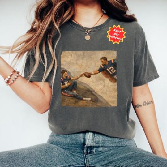 Discover Funny New England QB Shirt, Brady and Maye Inspired Football Tee, Legend and Rookie Gameday Top, Retro 90s Style Football Graphic