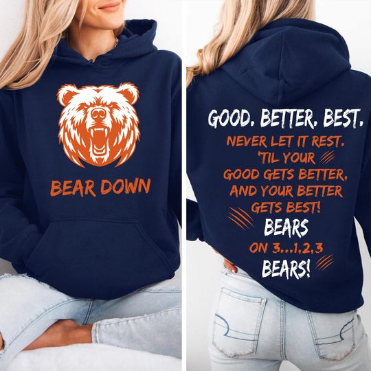 Discover Good Better Best Sweatshirt Hoodie, Chicago Sports Fan Shirt, Vintage Oversized Sport Tee, Retro American Football Bootleg Gift
