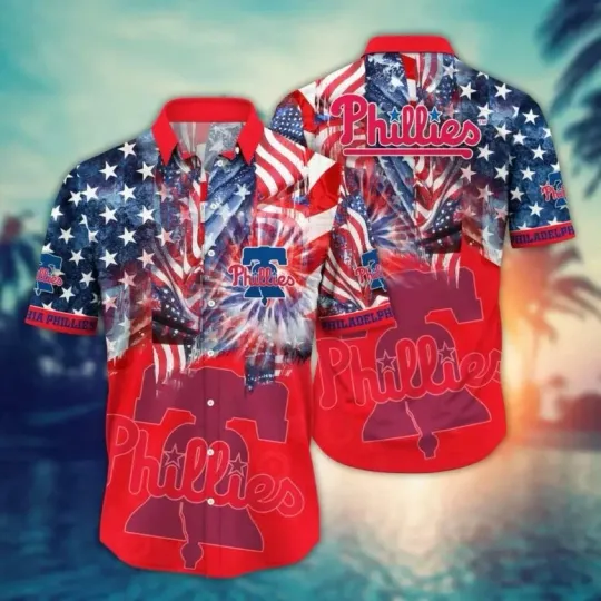 Discover Philadelphia Stars And Fireworks Summer Aloha Unisex Hawaiian Shirt